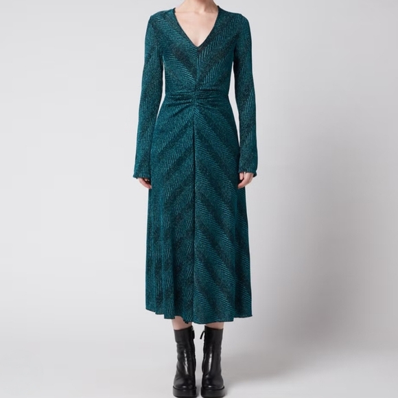 Rotate Birger Christensen Teal Sierra Dress 4/36 NWT - Picture 1 of 8